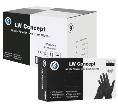 5mil Black Nitrile Gloves - Pallet