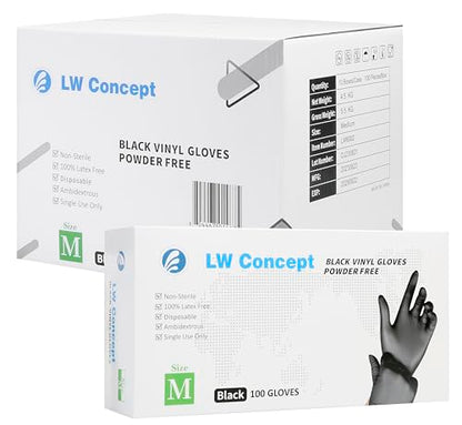 4mil Black Vinyl Glove Case (10 boxes, 1000 count)